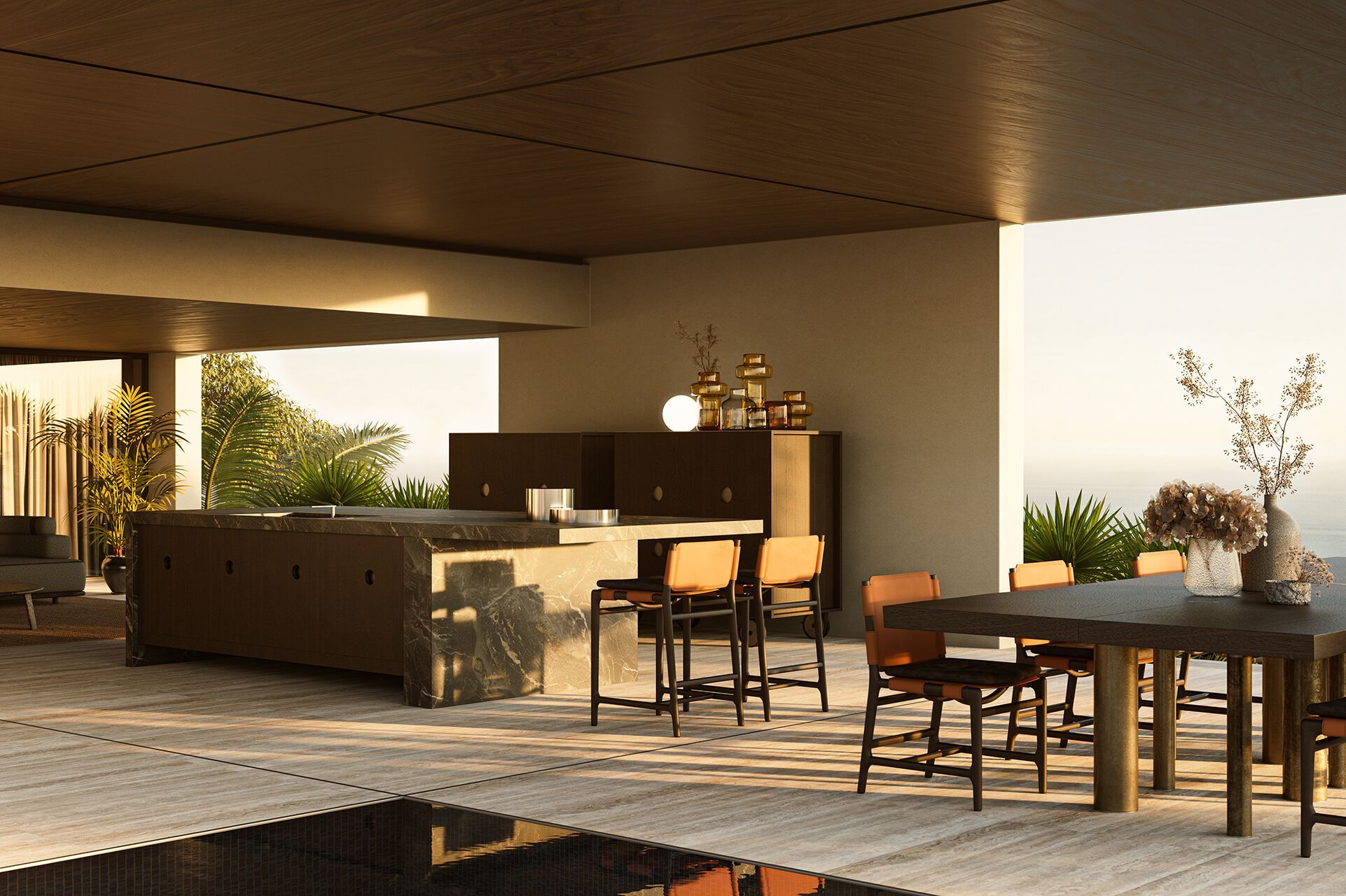 Стул из красного дерева и кожи Exteta Levante ARCH-00051397 - Вид №4