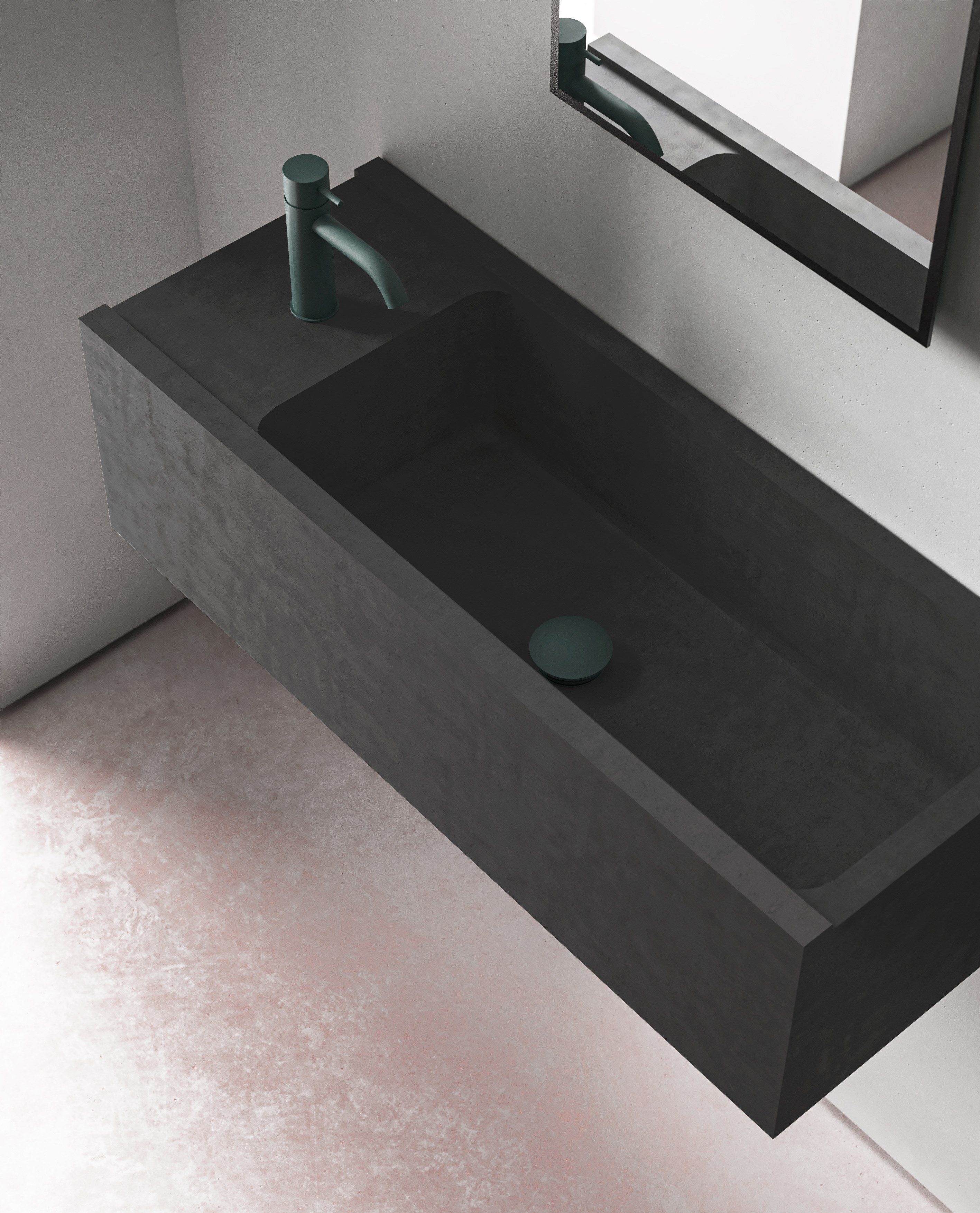 Прямоугольная бетонная подвесная раковина Moab Elledue ARCH-00132011 - Вид №3