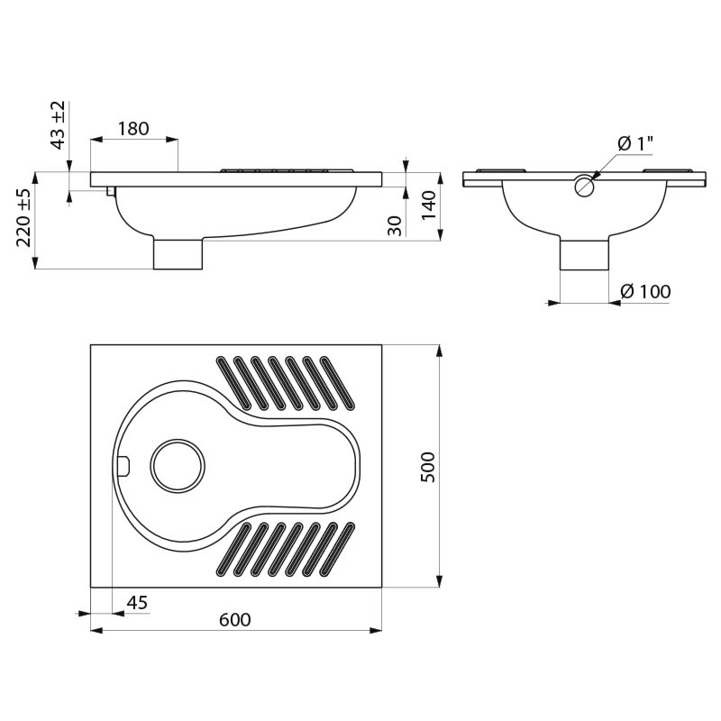 113710 Турецкий унитаз SHA XS DELABIE  - Вид №1
