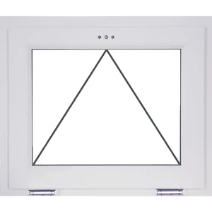 Пластиковое окно ПВХ Deceuninck фрамуга 700x500 мм (ВхШ) двухкамерный стеклопакет белый/антрацит