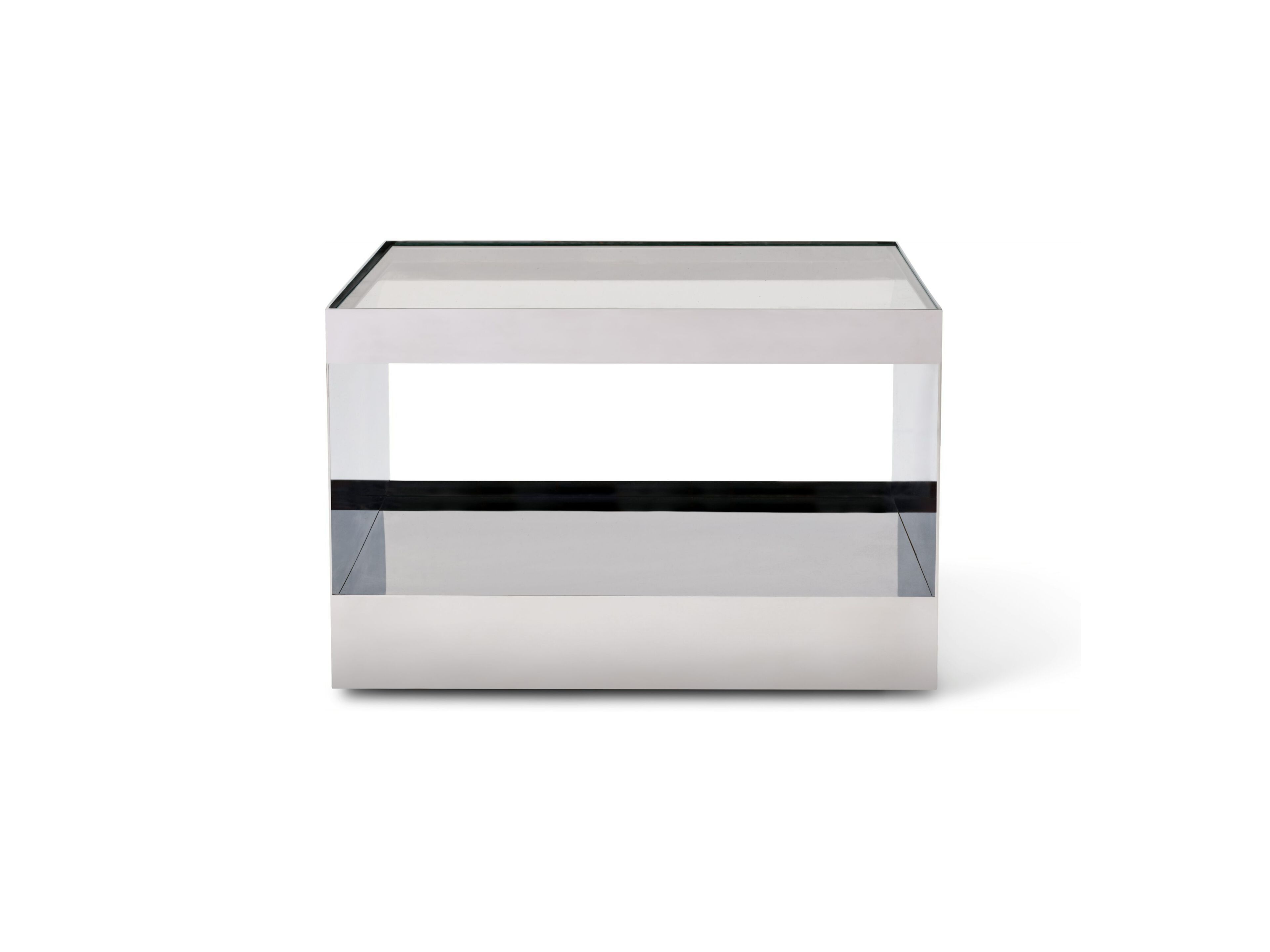 Квадратный стальной журнальный столик со стеклянной столешницей Knoll D'URSO OCCASIONAL TABLE ARCH-00149069 - Вид №10