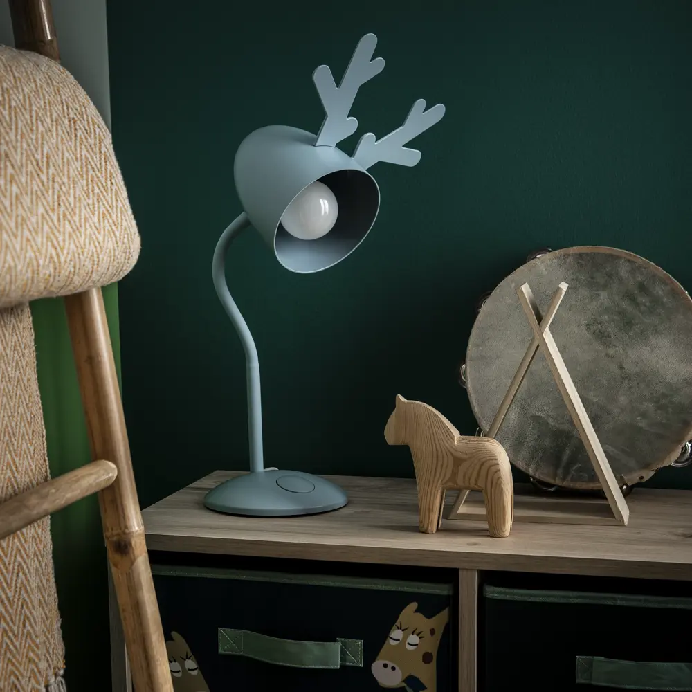 Настольная лампа рабочая KREAFORTA «Pina» цвет голубой STLM-2210792