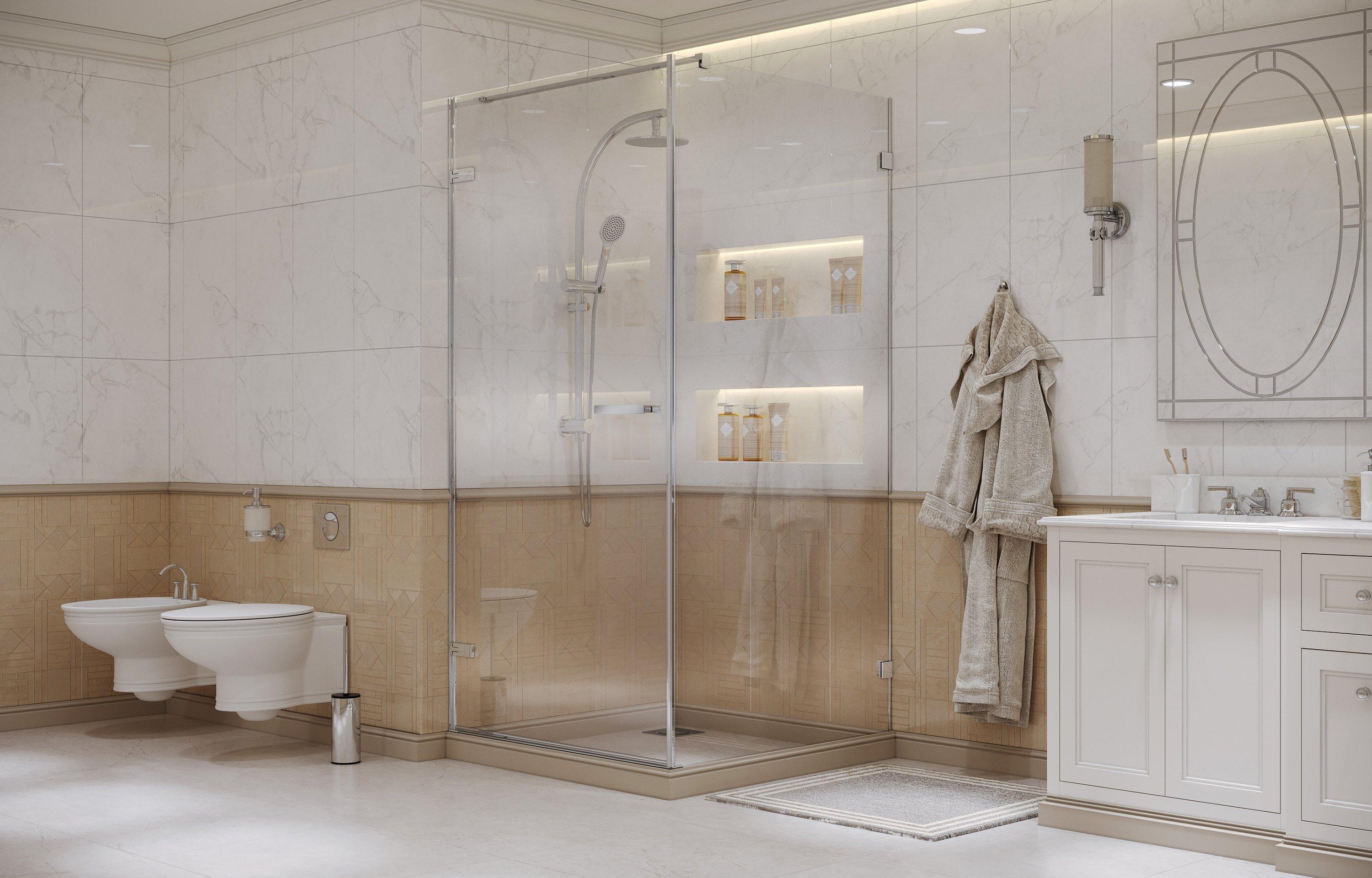 Душевое ограждение Ambassador Abner 10011102L (1000x1000x2000), 1 место  - Вид №1