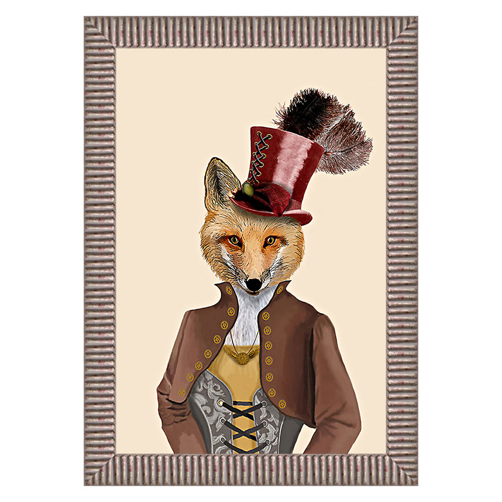 MrsFox_18 Картина «Мисс Лиса» в раме Object Desire 