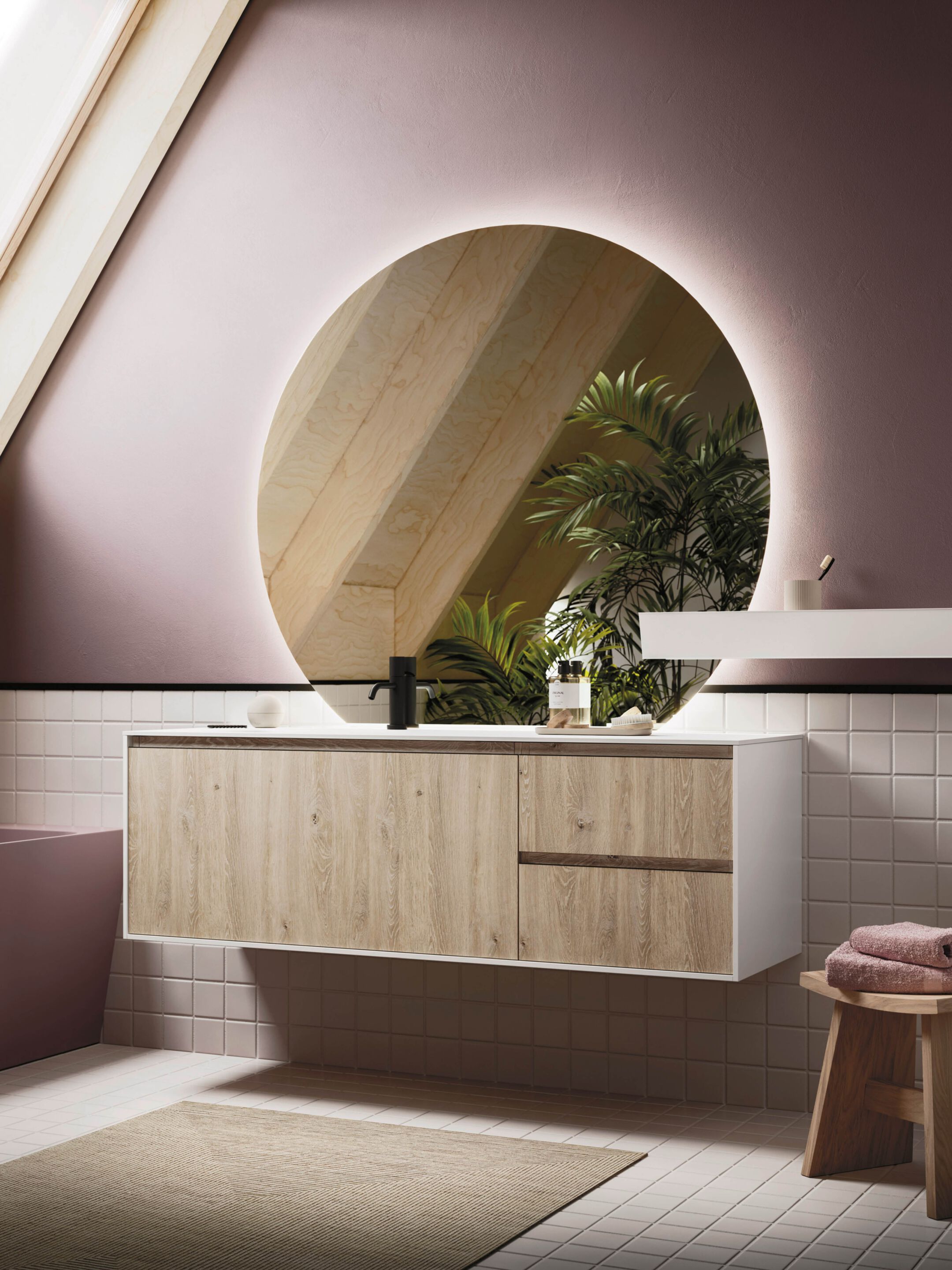 Подвесной шкаф для умывальника со встроенной раковиной Arbi Arredobagno HO.ME PLUS 45° C 24 ARCH-00094733 - Вид №1