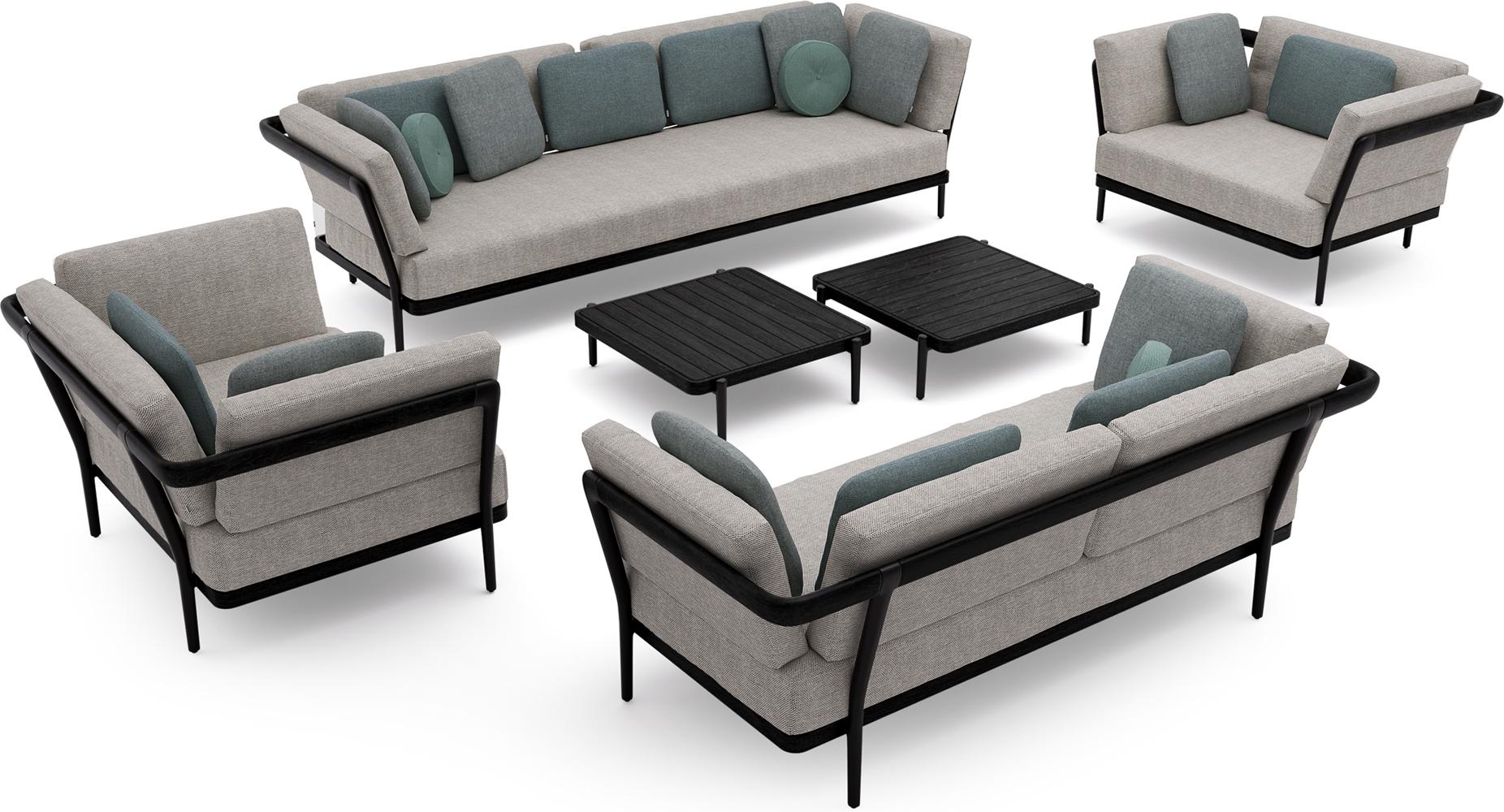 MNST1216 Concept 4 teak nero черный Manutti Flex