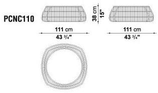 B&B Italia Outdoor Круглый садовый столик из полиэтилена Canasta '13 sun-id-1504648 - Вид №3
