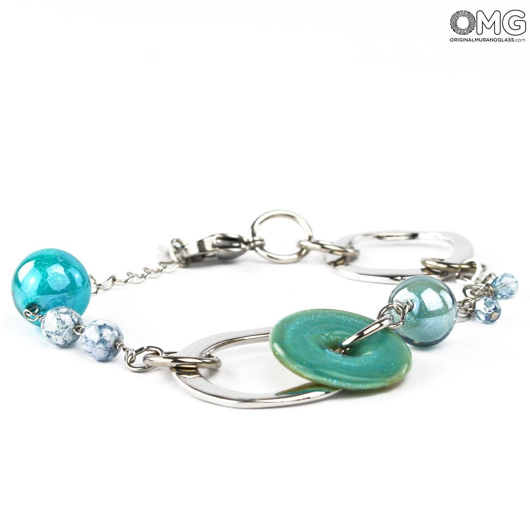 3813 ORIGINALMURANOGLASS Браслет Нинфея - Коллекция Antica Murrina - муранское стекло Original Murano Glass OMG 19 см  - Вид №1