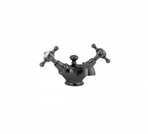 Gentry Home Смеситель для раковины мостик на 2 отверстия 200мм Mayfair Темный никель GH103148