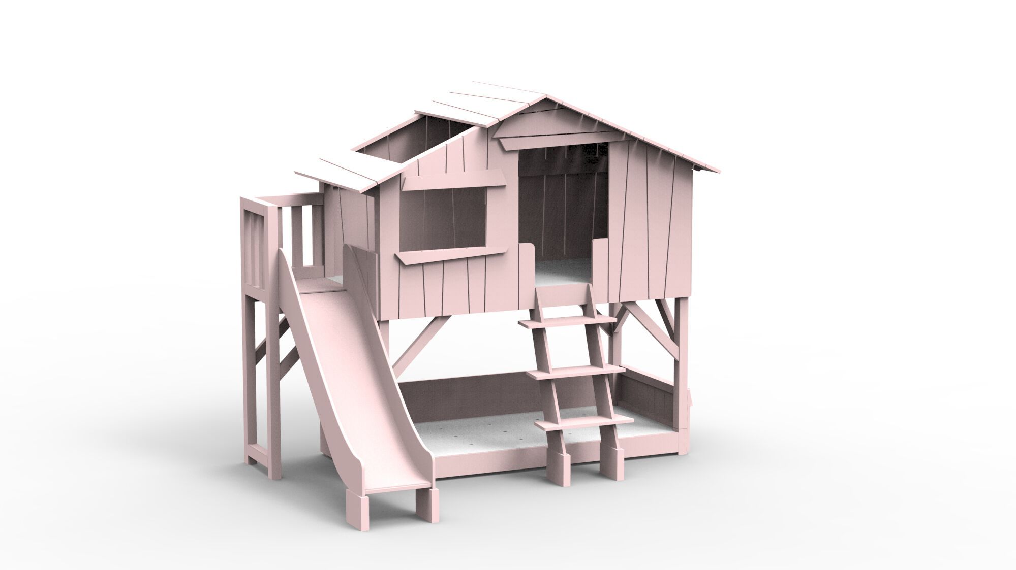 Двухъярусная кровать из МДФ с горкой и платформой Mathy by Bols TREEHOUSE BEDS &amp ARCH-00002332 - Вид №18