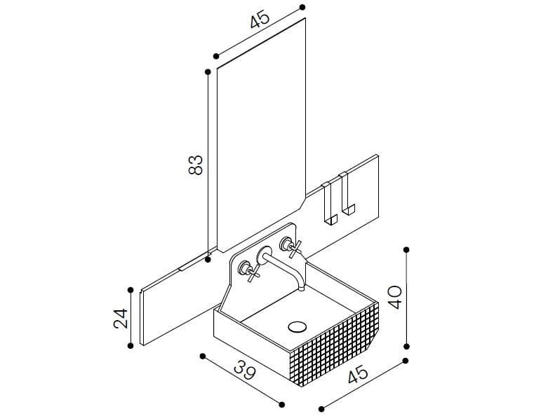 Прямоугольное настенное зеркало для ванной комнаты Ex.T Frieze ARCH-00029667 - Вид №2