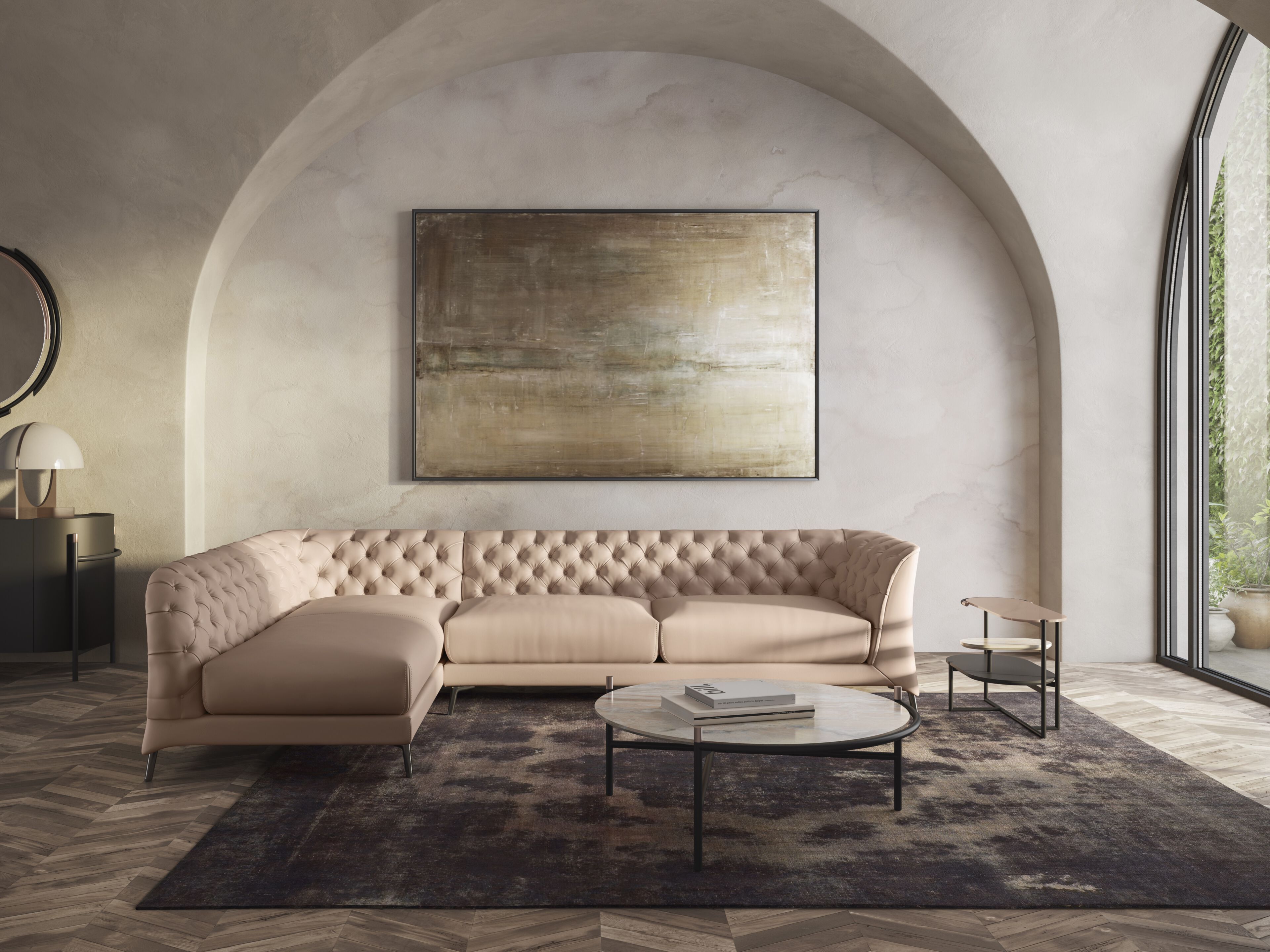 Кожаный угловой диван Natuzzi Italia La scala ARCH-00005301 - Вид №3