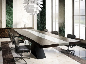 Прямоугольный стол из ископаемого дуба