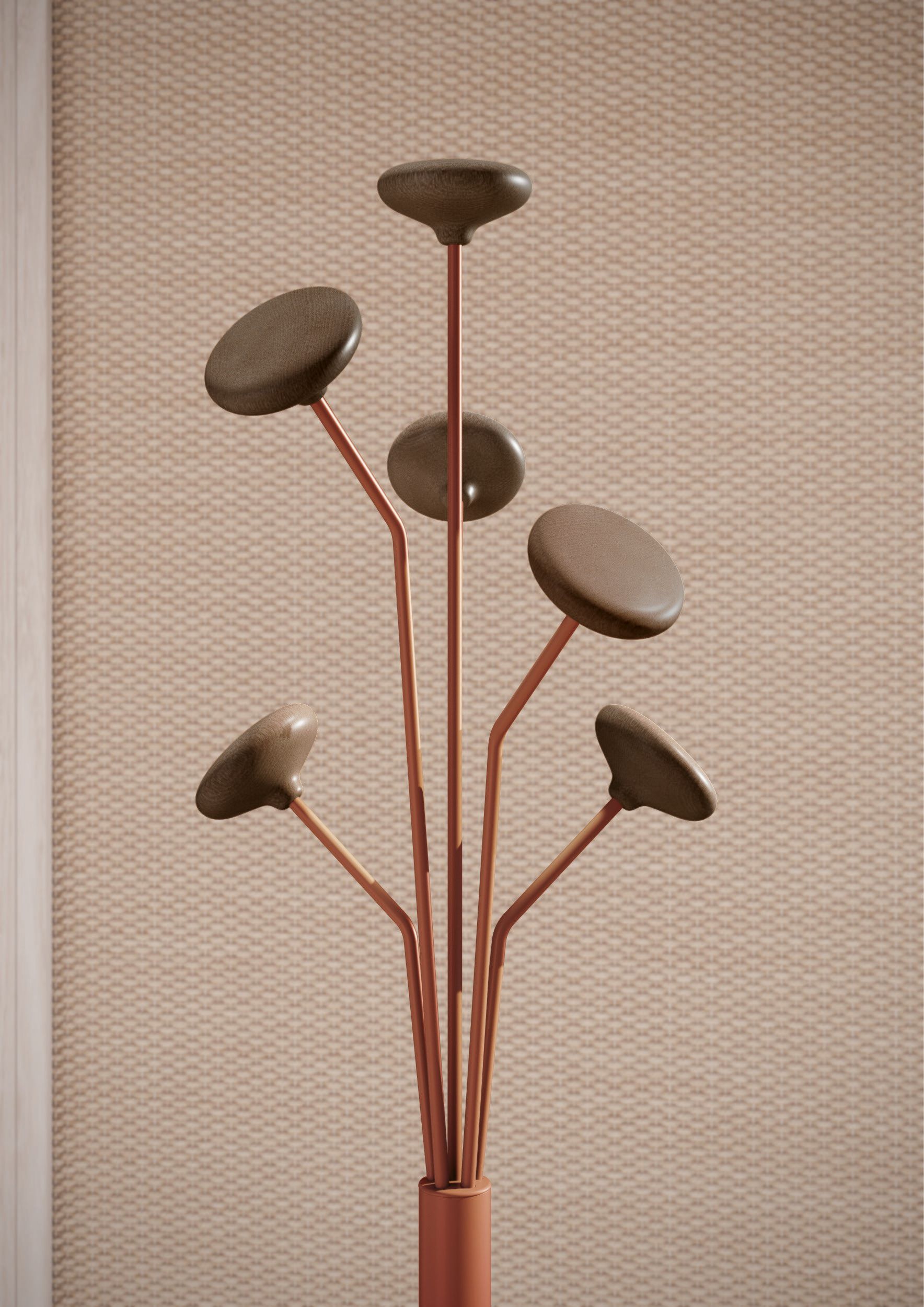 Steel and wood coat stand Manade Lotus, Piléa, Roseau ARCH-00024467 - Вид №2