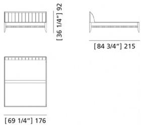 Morelato Кровать с мягким изголовьем '900 rulman Art. 2850 - Вид №2