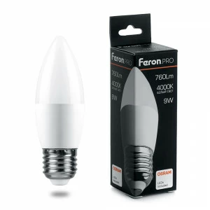 Лампа светодиодная Feron.PRO "Свеча" E27 6W 2700K OSRAM LED LB-1306 38050 FERON  00-3956726 Матовый
