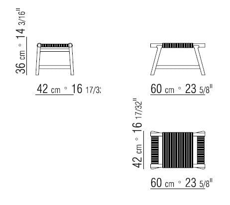 Подставка для ног из дерева и кожи Flexform Giano ARCH-00048609 - Вид №2
