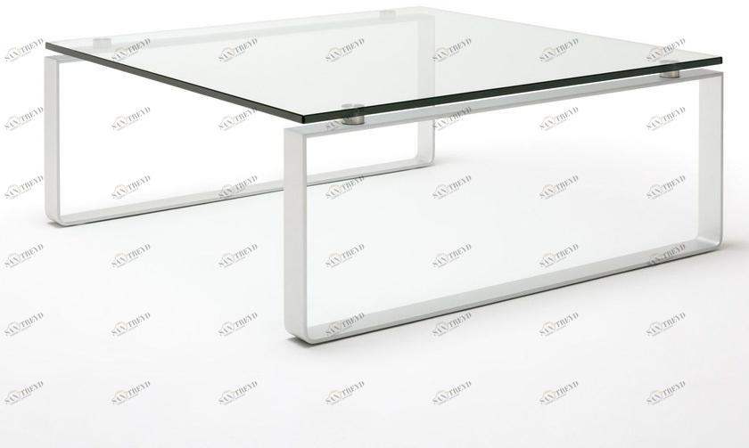 Rolf Benz Стол с квадратными салазками из стали и стекла sun-id-1502496