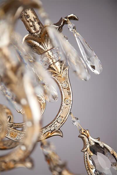 Люстра подвесная золотистая Bogates 271/10 Strotskis BOGATES ДИЗАЙНЕРСКИЕ, СВЕЧИ 00-3887116 Золото  - Вид №1