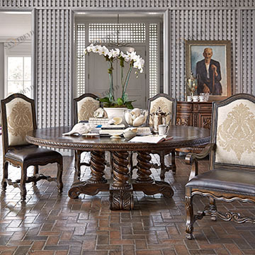 Обеденные столы 17501-600-074 Castilian Round Dining Table - 74" Ambella 