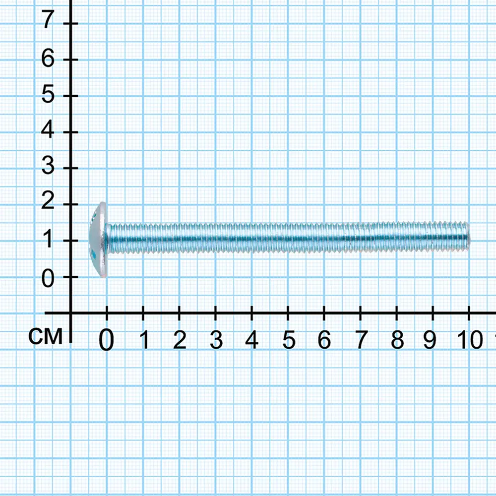 Болт мебельный DIN 607С оцинкованная сталь 8x100 мм Santreyd STLM-2029173 - Вид №2