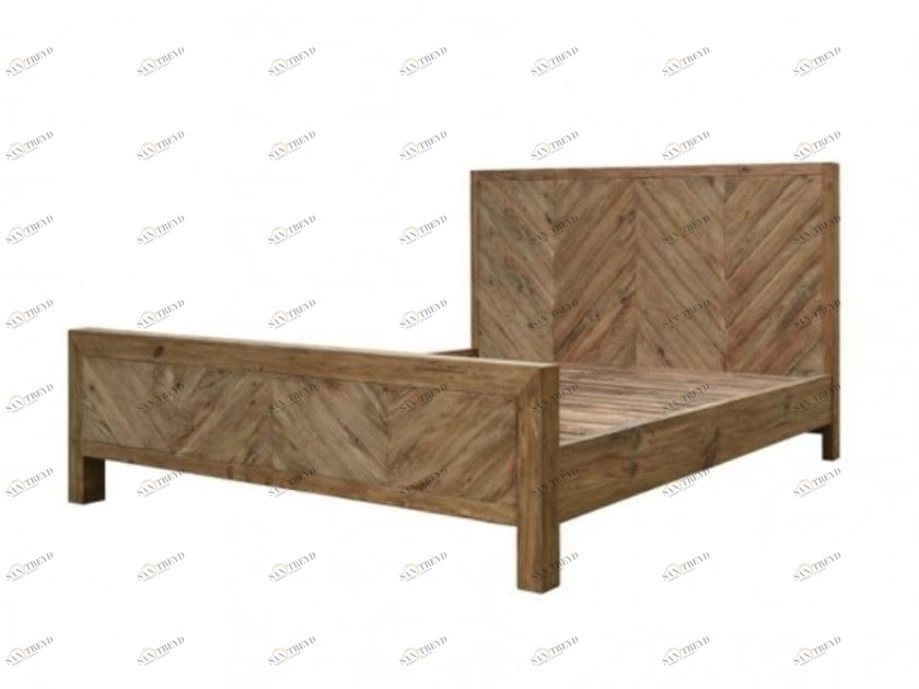 Arrediorg.it® Двуспальная кровать из массива дерева Woodside Ah101-15 