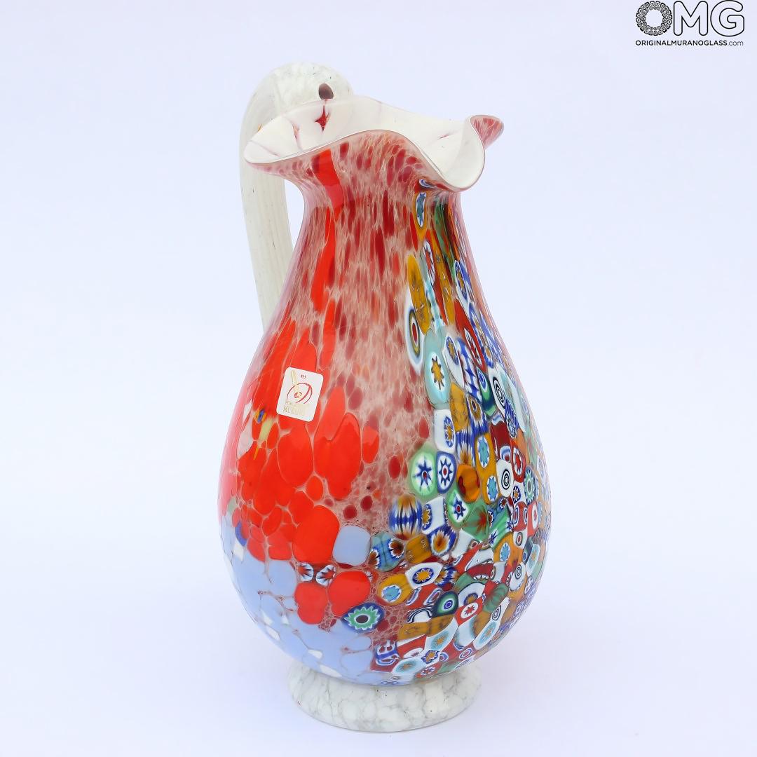 2056 ORIGINALMURANOGLASS Кувшин Весна из дутого муранского стекла 16 см  - Вид №1