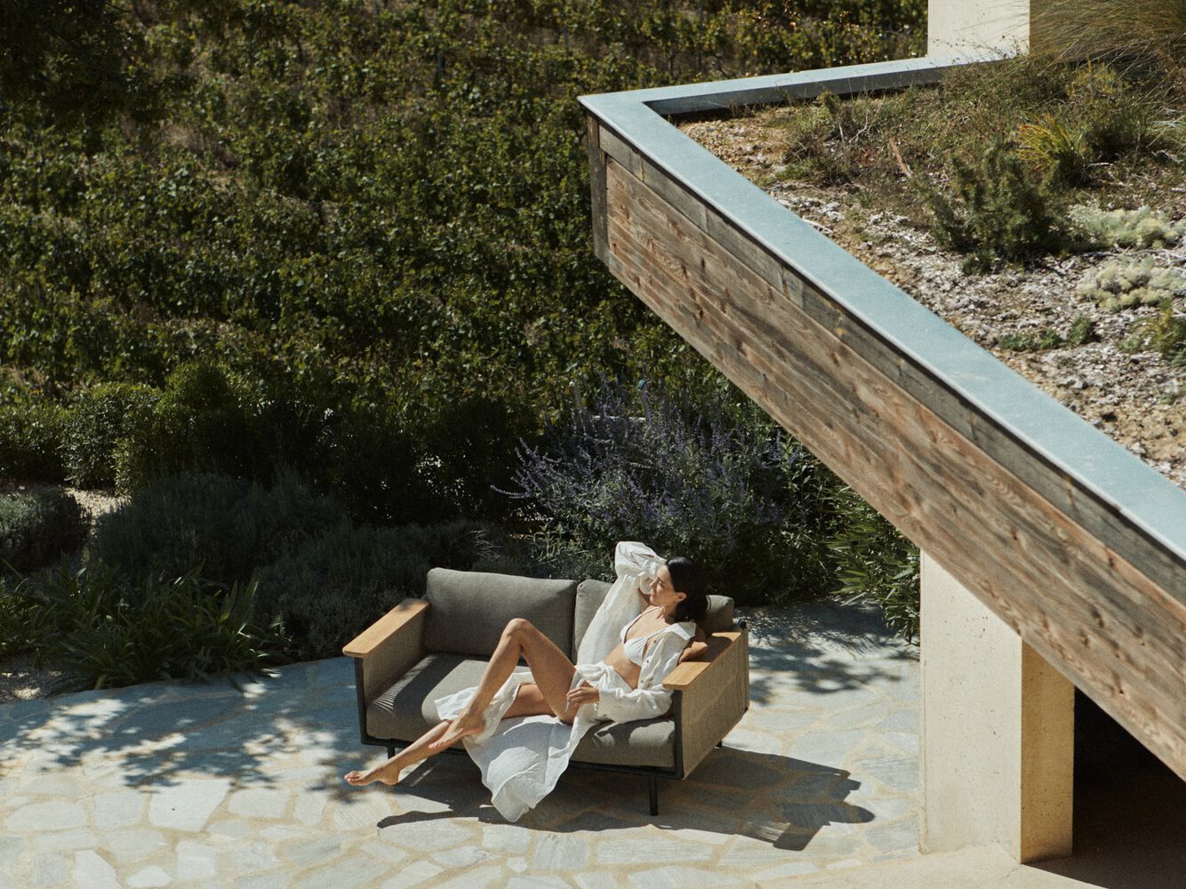 2-местный тканевый садовый диван Ethnicraft Corbey ARCH-00135153 - Вид №6