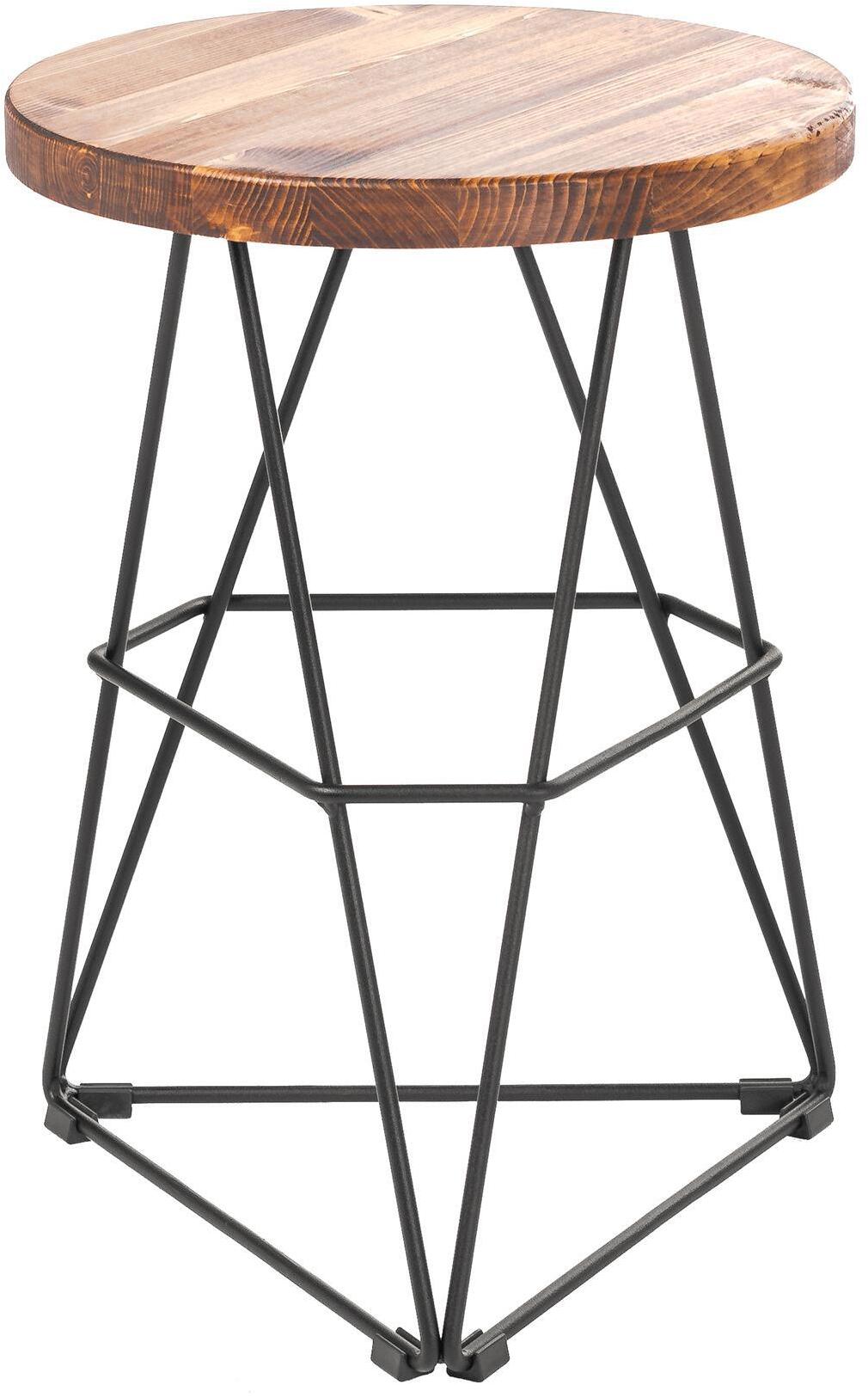 90488469 Табурет MBL-W-TB-T-4-М/1/2 35x48x35 см сталь цвет коричневый STLM-0248384 ILWI