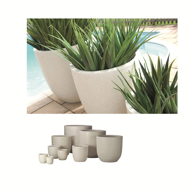 Уличный вазон 54х54 см белый мрамор "Альма" CAPI EUROPE СОВРЕМЕННЫЙ 117219 Белый  - Вид №2