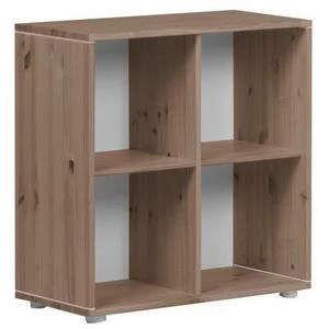 Стеллаж Flexa Classic storage с 4 полками, коричневый/розовый