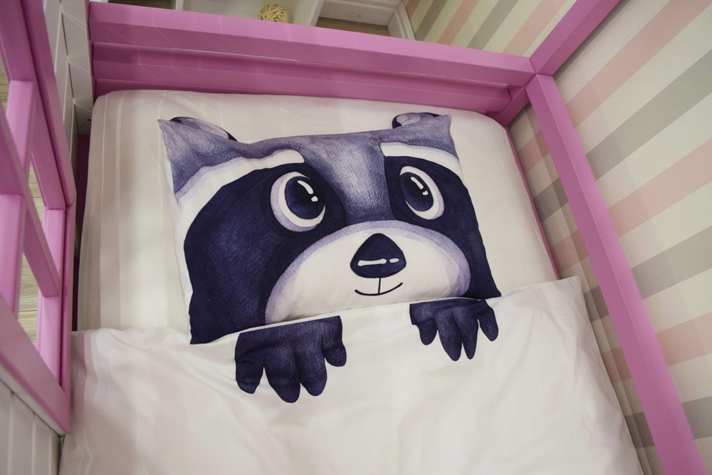 Комплект детского постельного белья "Енот" VAMVIGVAM  282094 Белый;серый Santreyd  - Вид №2