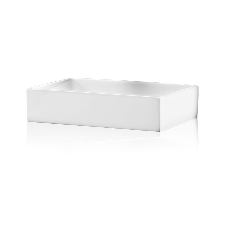 L239T0R0V0.100 Накладная раковина прямоугольная A. e T. Italia THIN Белый глянцевый AeT ITALIA