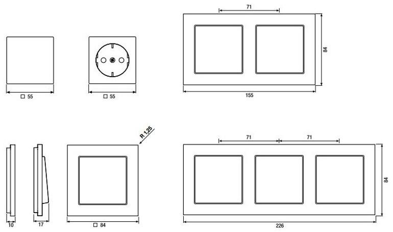 JUNG Пластиковая электрическая розетка A creation sun-id-1366265 - Вид №5
