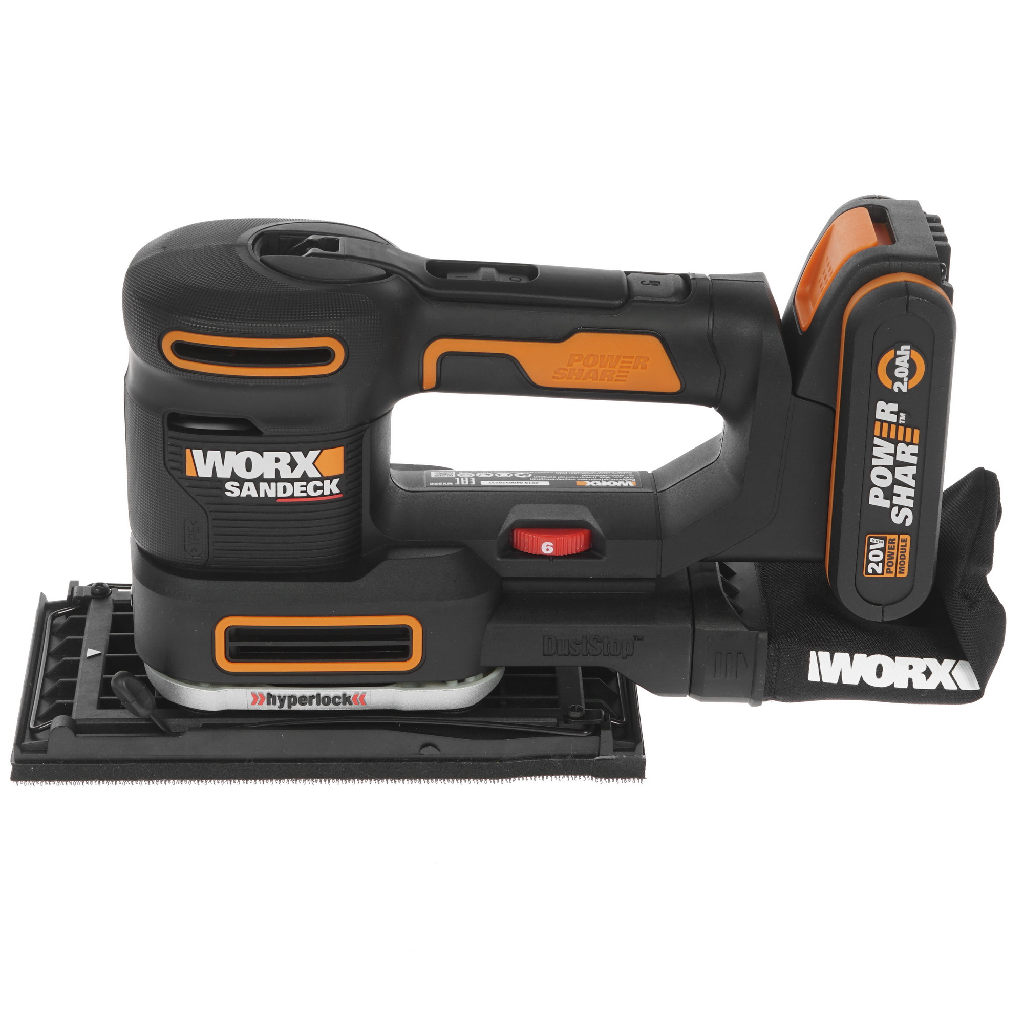 Виброшлифовальная машина Worx WX820 PowerShare 20V 8143020 STDN-0102527 - Вид №2