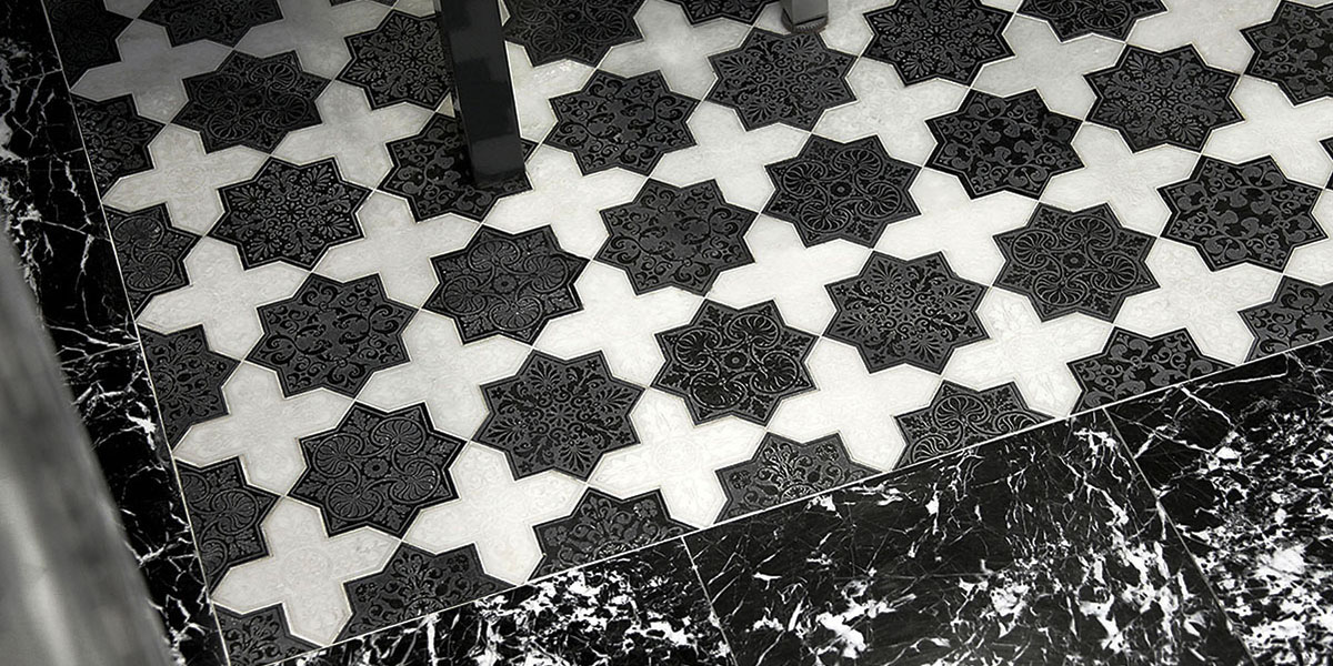 МОЗАИКА ИЗ МРАМОРА PNT (BLACK-WHITE) SKALINI PANTHEON PNTBLACKWHITE - Вид №1