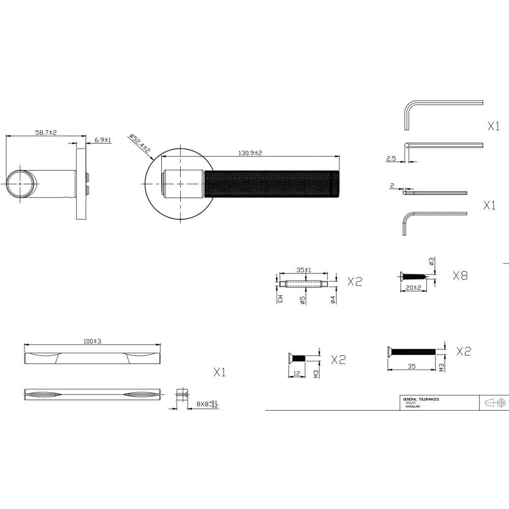 Дверная ручка на розетке KREAFORTA Норбо без запирания цвет никель STLM-2029433 - Вид №5
