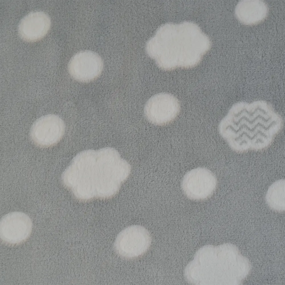 Плед «Облака» 140x200 см фланель цвет серый Santreyd STLM-2050485 - Вид №1