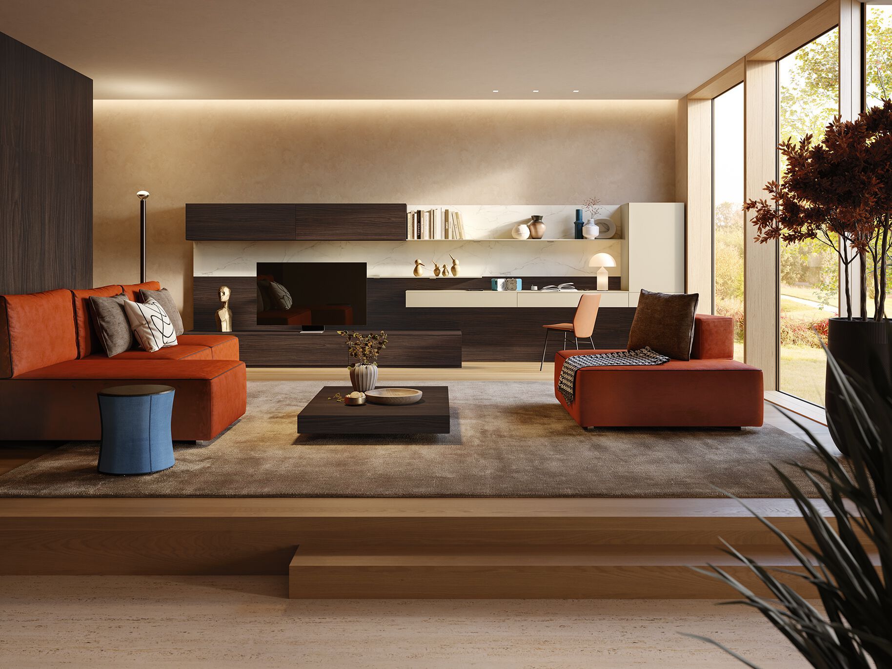 Оборудованная стена с письменным столом Giessegi день за днем ARCH-00129746 - Вид №2