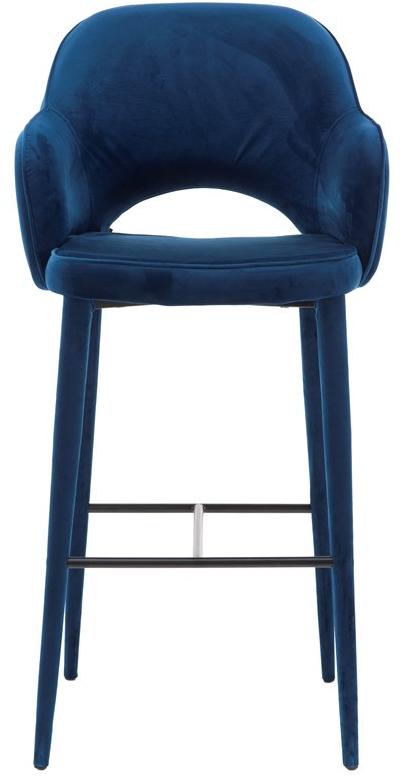 Pols Potten Барный стул высокий из бархата с огнестойкой набивкой Cosy sun-id-1478249 - Вид №1
