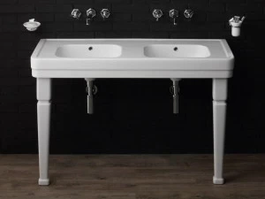 BLEU PROVENCE Двойная консольная мойка из керамики Provence '900