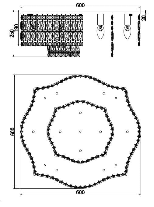 Потолочный светильник с кристаллами Maytoni ARCH-00031289 - Вид №2