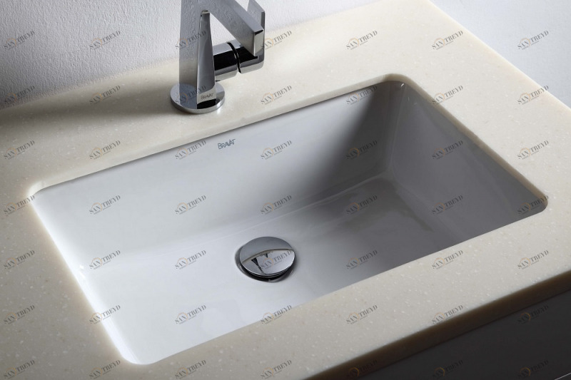 C22171W-ENG Накладная раковина под столешницу  овальная Bravat 