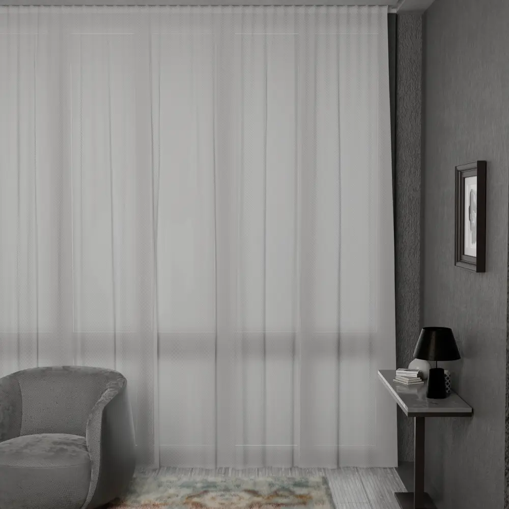 GARDEN Тюль на люверсах молочный 300x280 см для гостиной и детской 89390614 STLM-1579067