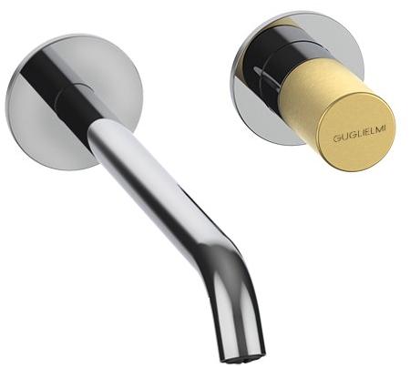 GUGLIELMI Смеситель для умывальника настенный на 2 отверстия Sprint color Fiin05899 - Вид №4