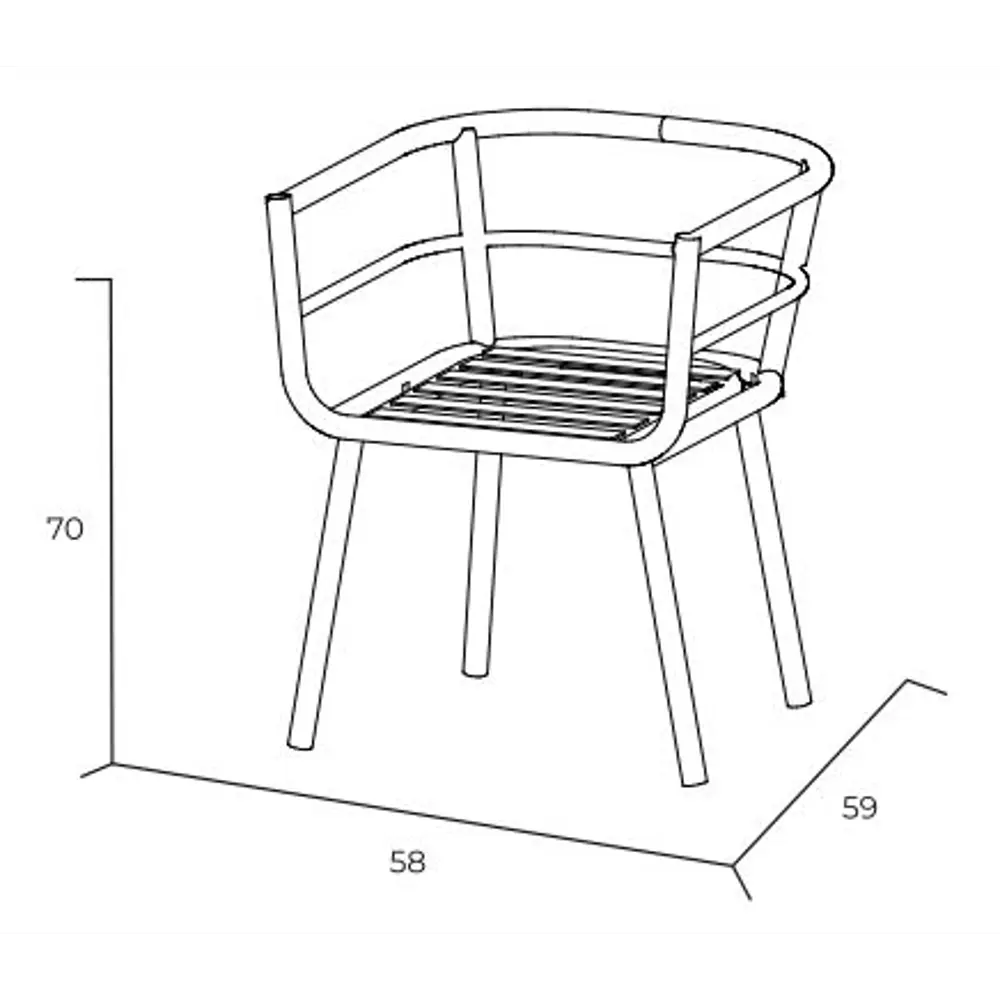 Набор садовой мебели TINTO-1, 1 стол и 4 стула Santreyd STLM-2131474 - Вид №4