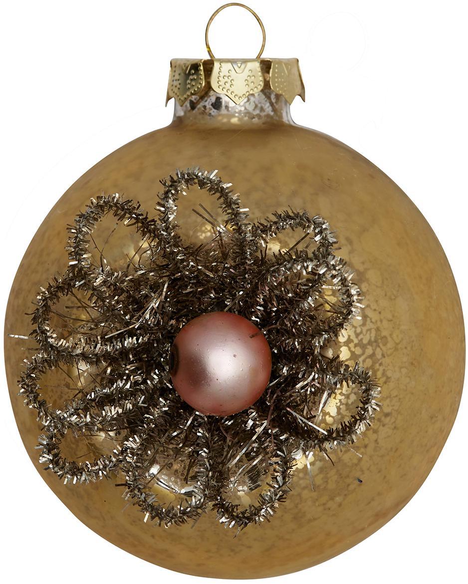 Новогодний шар Elouise vintage glitter flower Greengate XMABALGWELO8706