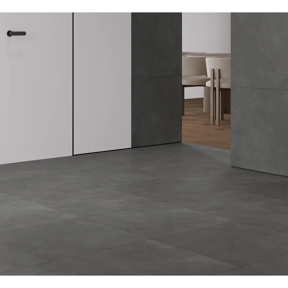 Керамогранит Duna Cemento Grafito 60x60 матовый цвет темно-серый 1.44 м² Santreyd STLM-2080647 - Вид №7