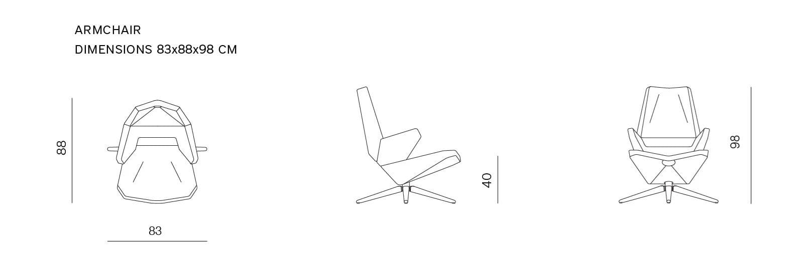 Кресло с высокой спинкой prostoria Trifidae ARCH-00149790 - Вид №2