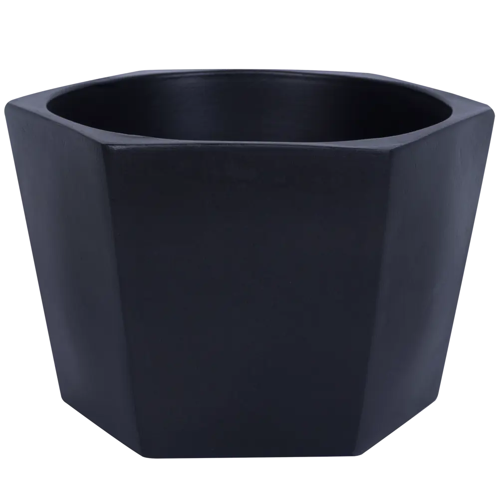Кашпо Эджес ø22 h14 см v2 л керамика чёрный Santreyd STLM-2171447